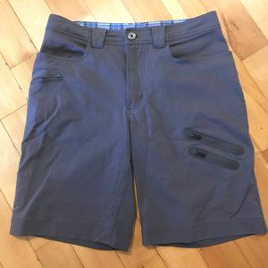 Grey striped Lululemon shorts, size 34